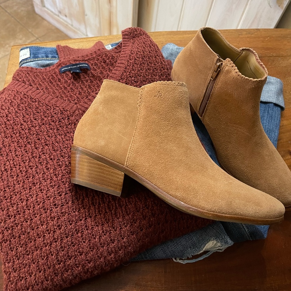 Jack Rodger’s Suede Ankle Boot Size 9.5 Tan